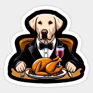 Labrador Retriever Thanksgiving Sticker